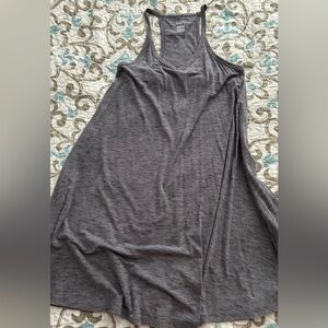Gray Sleeveless T-shirt Dress